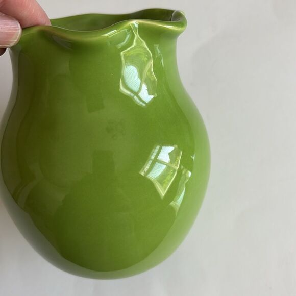 Crate and Barrel Ellie Lime Green Ruffle Edge Vase B. Eigen Design - Picture 6 of 7